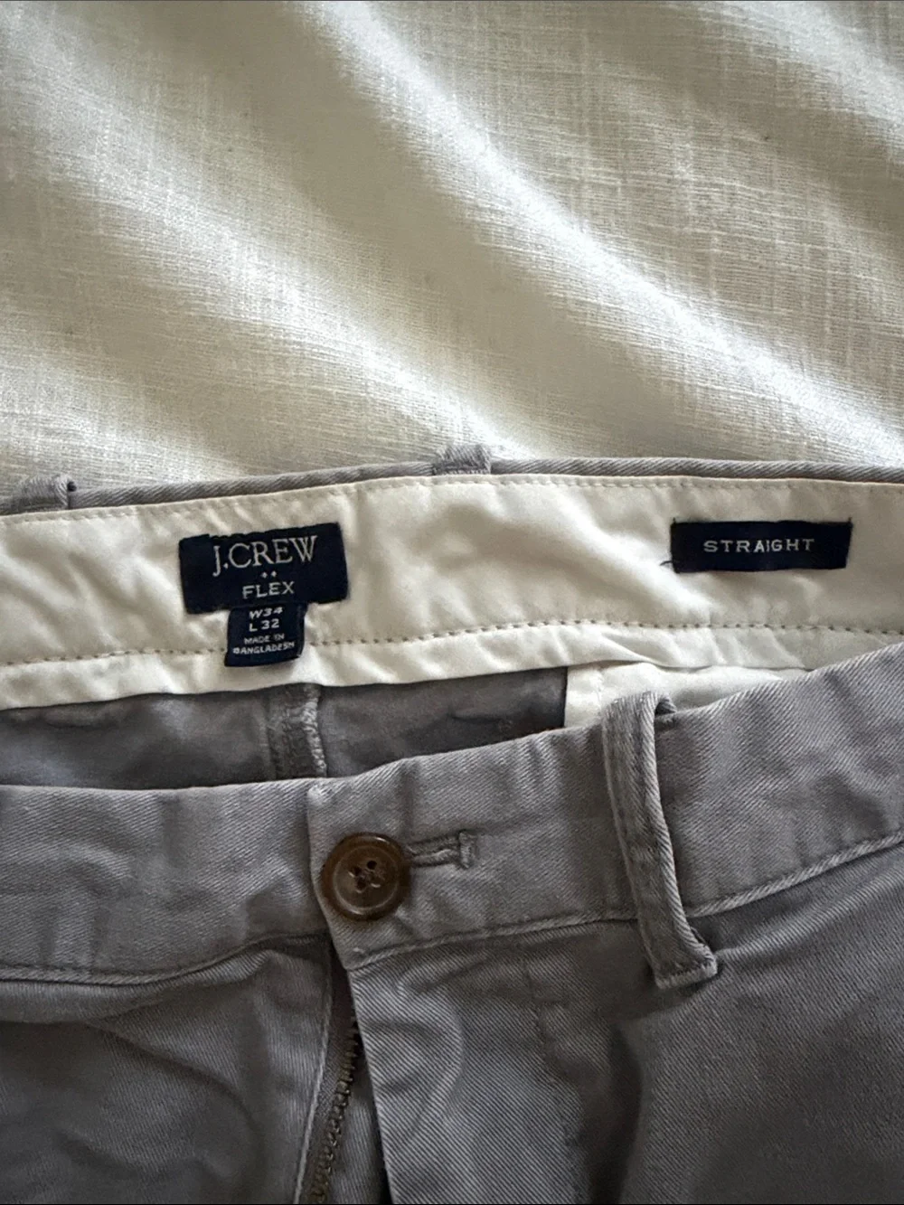 J. Crew Straight Fit Chinos in Light Gray